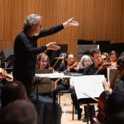 Brad Lubman conducts the Orchestra of St Luke's &copy; DeShaun Craddock