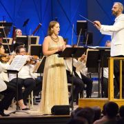 Avery Amereau, Dima Slobodeniouk and te Boston Symphony Orchestra &copy; Hilary Scott