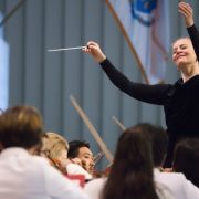 Susanna Mälkki conducts the Tanglewood Music Center Orchestra &copy; Hilary Scott