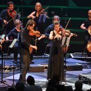 Thomas Gould, Miranda Dale and the Britten Sinfonia &copy; BBC | Mark Allan