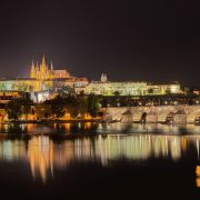 The Vltava at night &copy; Steve Collis | Wikimedia Commons