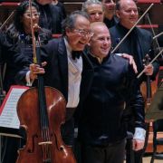 Yo-Yo Ma, Yannick Nézet-Séguin and the Philadelphia Orchestra &copy; Jeff Fusco