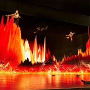Performers test wire-flying and real-time visualisations at Opera Australia &copy; Keith Saunders