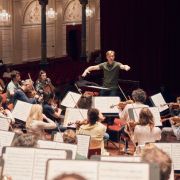 Probenfoto mit Bas Wiegers und dem Concertgebouw Orchester &copy; Eduardus Lee