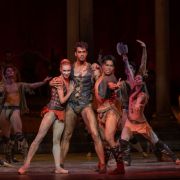 Tatyjana Melnyik, Gergely Leblanc and Motomi Kiyota in László Seregi's Spartacus &copy; Attila Nagy