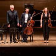 Jean-Yves Thibaudet, Gautier Capuçon and Lisa Batiashvili &copy; Chris Lee