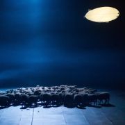 Sheep in Heiner Goebbels’ De Materie at the Park Avenue Armory, New York City &copy; Stephanie Berger Photography