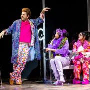 Brandon Cedel (Don Magnifico), Alexis Peart (Tisbe) and Dana Lynne Varga (Clorinda) &copy; Nile Scott Studios
