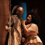 Ryan Speedo Green (Wotan) and Raehann Bryce-Davis (Fricka) &copy; Timothy Norris, courtesy of the Los Angeles Philharmonic Association