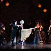 Mónica Gómez as Cinderella, Connor Walsh as Dandini with Houston Ballet in Cinderella &copy; Lawrence Elizabeth Knox (2024). Courtesy of Houston Ballet.