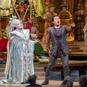 Elena Pankratova (Turandot) and SeokJong Baek (Calaf) &copy; Karen Almond | Met Opera