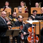 Joseph Alessi, Jaap van Zweden and the New York Philharmonic &copy; Chris Lee