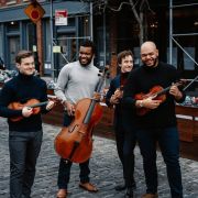 The Isidore String Quartet: Adrian Steele, Joshua McClendon, Phoenix Avalon, Devin Moore &copy; Jiyang Chen