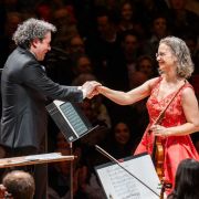 Gustavo Dudamel and Hilary Hahn &copy; Chris Lee