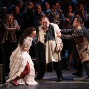 Irina Lungu (Nedda), Fabio Sartori (Canio) and Jinxu Xiahou (Beppe) &copy; Teatro alla Scala | Brescia e Amisano