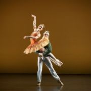 Anna-Babette Winkler and Jose María Lorca Menchón in Act 2 pas de deux from La Bayadère &copy; Laurent Liotardo