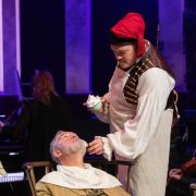 Stephen Gadd (Dr Bartolo) and Paul Grant (Figaro) &copy; Ali Wright