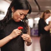 Carnations in tribute to Sir Andrew Davis &copy; BBC | Andy Paradise