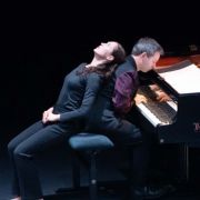 Élodie Sicard and Betrand Chamayou in CAGE² &copy; Festival Ravel | Komcebo