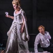 Anne Flanagan (Older Tatyana), Mary McCabe (Tatyana) and Yuriy Yurchuk (Onegin) &copy; Neil Harrison Photography | Northern Ireland Opera