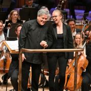 Sir Antonio Pappano and Anna Lapwood with the London Symphony Orchestra &copy; LSO | Mark Allan