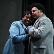Nadine Benjamin (Mimì) and Joshua Blue (Rodolfo) &copy; Lloyd Winters