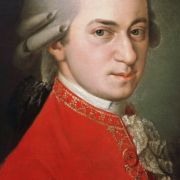 Posthumous painting of Wolfgang Amadeus Mozart by Barbara Krafft,1819 &copy; Public domain