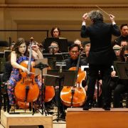 Alisa Weilerstein, Gustavo Dudamel and the LA Phil &copy; Steven Pisano for Bachtrack