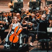 Sol Gabetta, Mikko Franck and the Orchestre Philharmonique de Radio France &copy; Antwerp Symphony Orchestra | Julie Rommelaere