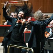 Nemanja Radulović, Santtu-Matias Rouvali and the Philharmonia &copy; Chris Christodoulou