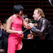 Yuja Wang and Yannick Nézet-Séguin with the Philadelphia Orchestra &copy; Jeff Fusco