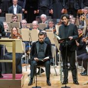 Andris Nelsons, David Butt Philip and Andrè Schuen &copy; Michael Lutch, courtesy of the Boston Symphony