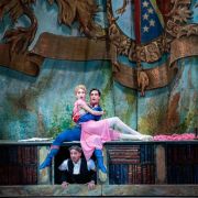Yuki Wakabayashi, András Rónai and Vlagyiszlav Melnyik in The Merry Widow &copy; Valter Berecz / Hungarian State Opera