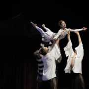 Alina Cojocaru as Gelsomina and Marc Jubete and David Rodriguez as Angels in La Strada &copy; Jack Thomson