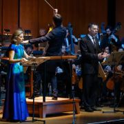 Ekaterina Gubanova, Juraj Valčuha, Gábor Bretz and the Houston Symphony &copy; Melissa Taylor