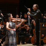 Juliette Kang, Yannick Nézet-Séguin and the Philadelphia Orchestra &copy; Pete Checchia