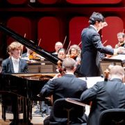 Jan Lisiecki, Aziz Shokhakimov and the Orchestre Philharmonique de Strasbourg &copy; Orchestre Philharmonique de Strasbourg
