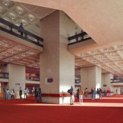 Revamped foyer at the Barbican Centre &copy; Kin Creatives for Allies and Morrison and Asif Khan Studio