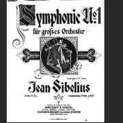 Cover of the first ediion of Sibelius' First Symphony &copy; Public Domain