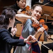 Han-Na Chang and Leila Josefowicz &copy; Chris P Lim | Singapore Symphony Orchestra