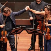 Alexander Sitkovetsky and Nicola Benedetti with the NFM Leopoldinum &copy; Andrew Perry