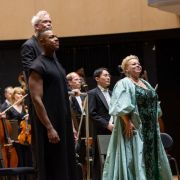Pasi Hyökki, Hannu Lintu, Davóne Tines and Johanna Rusanen &copy; Sinfonia Lahti | Antti Sihlman