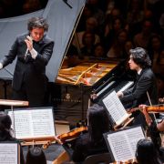 Gustavo Dudamel, Yunchan Lim and the New York Philharmonic &copy; Chris Lee