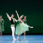 Mikaela Santos and Sayron Pereira in Balanchine's Emeralds &copy; George Balanchine Trust, Shoccara Marcus 2025