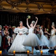 Joyce El-Khoury (Hélène), dancers and the Royal Opera Chorus &copy; The Royal Opera 2025 | Tristram Kenton
