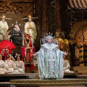 Angela Meade (Turandot) and ensemble &copy; Ken Howard | Met Opera