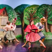Julie Nunès as Little Red and Northern Ballet in Little Red Riding Hood &copy; Brian Slater