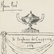 Cover of the first edition of Le tombeau de Couperin (1918) designed by Ravel himself &copy; Public domain | Bibliothèque nationale de France