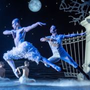 Jackson Fisch as The Swan and Stephen Murray as The Prince in Matthew Bourne's Swan Lake &copy; Johan Persson