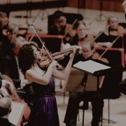 Alena Baeva, Paavo Järvi and the Philharmonia &copy; Matthew Johnson
